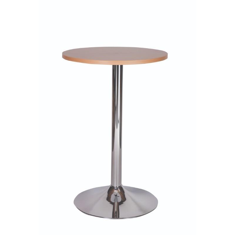 Dining Table Palma Round Chrome Pedestal Base Poseur Table