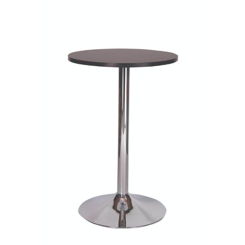 Dining Table Palma Round Chrome Pedestal Base Poseur Table