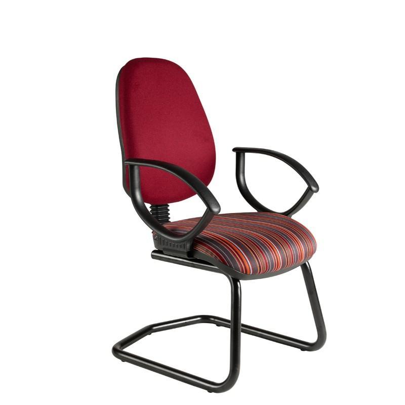 Cantilever chair Fixed Arms / Standard / Black Marlow High Back Cantilever Chair Fixed Arms / Standard / Black