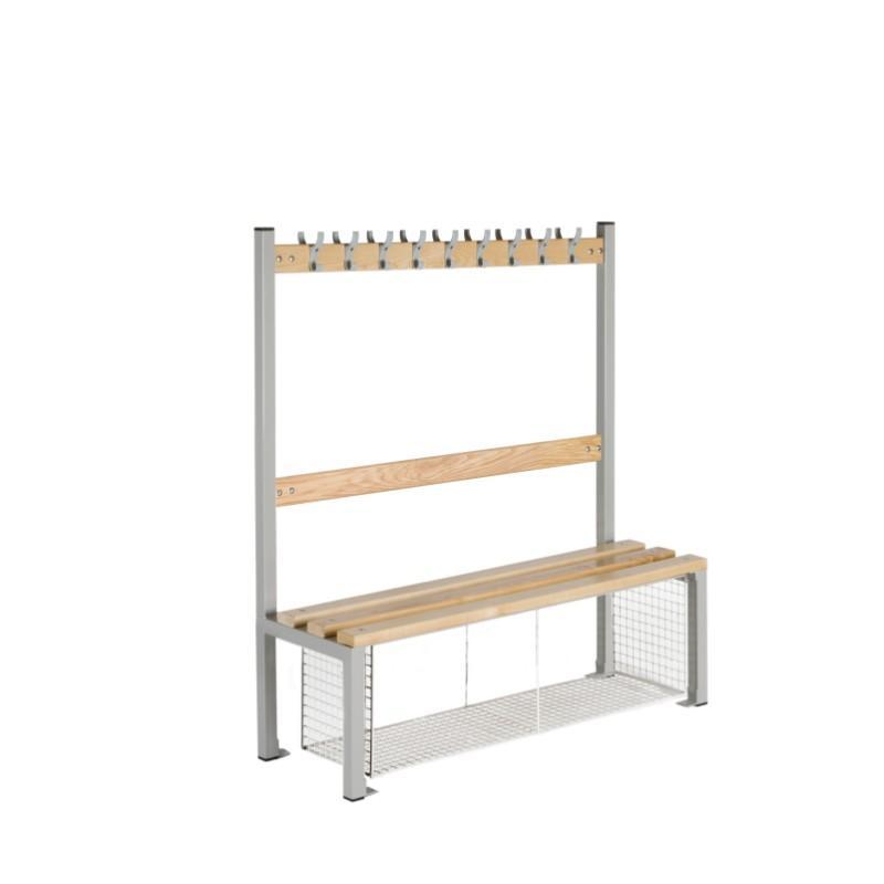 Cloakroom Storage 1200mm (9 coat hooks) / With Shoe tray Cloakroom Island Seating Single Sided, Junior Height 1200mm (9 coat hooks) / With Shoe tray