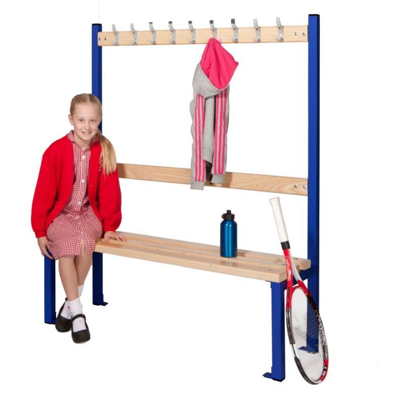 Cloakroom Storage 1200mm (9 coat hooks) / Without Shoe tray Cloakroom Island Seating Single Sided, Junior Height 1200mm (9 coat hooks) / Without Shoe tray