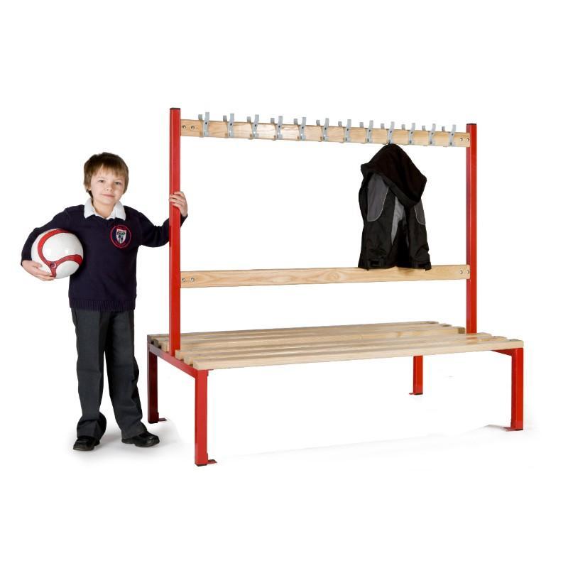 Cloakroom Storage 1500mm (24 coat hooks) / Without Shoe tray Cloakroom Island Seating Double Sided, Junior Height 1500mm (24 coat hooks) / Without Shoe tray