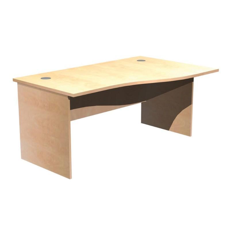 desk 1600 / Left Hand Alpine Wave Workstations, Panel Leg 1600 / Left Hand