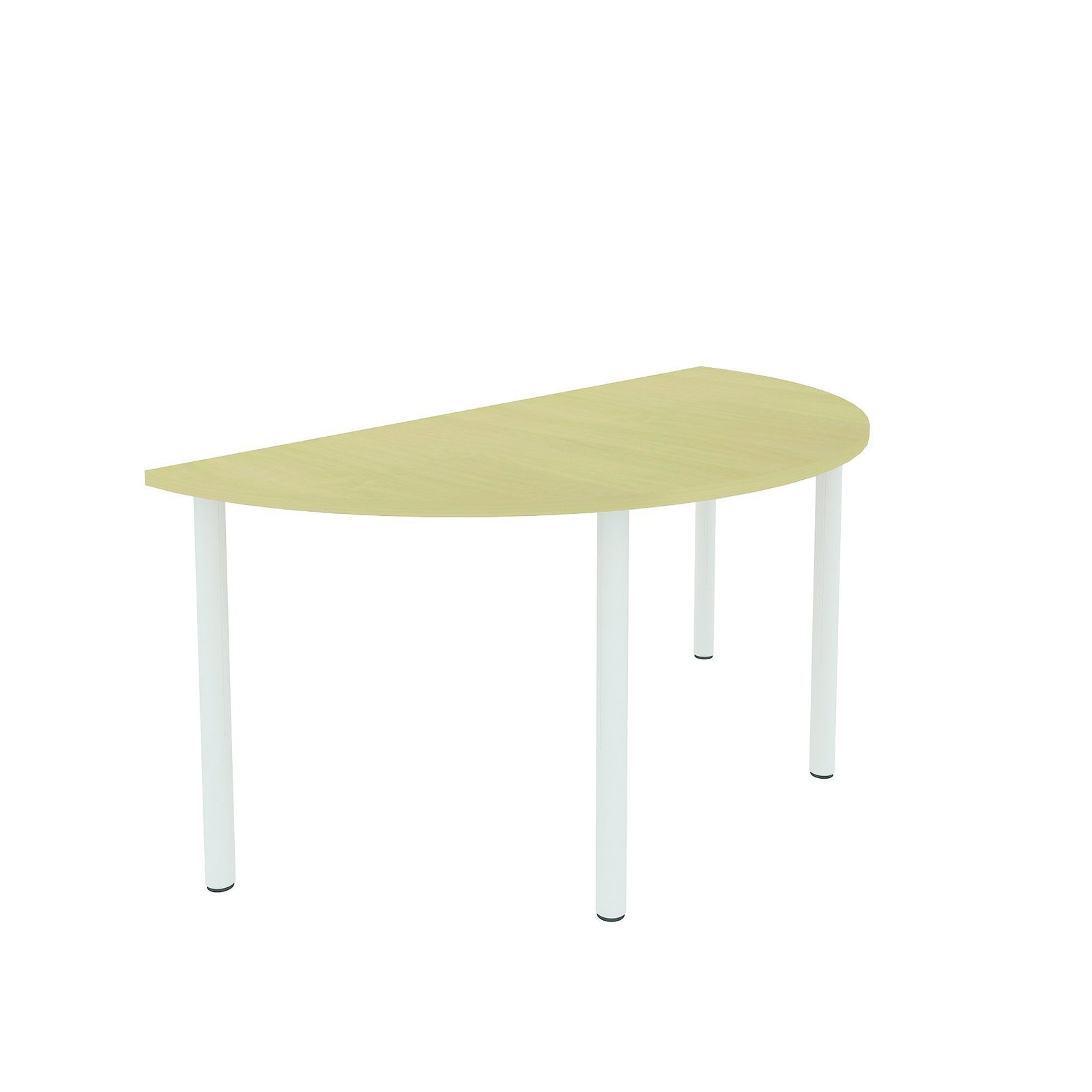 desk Half Round Table, 4 Leg Alpine Meeting End Desk Half Round Table, 4 Leg