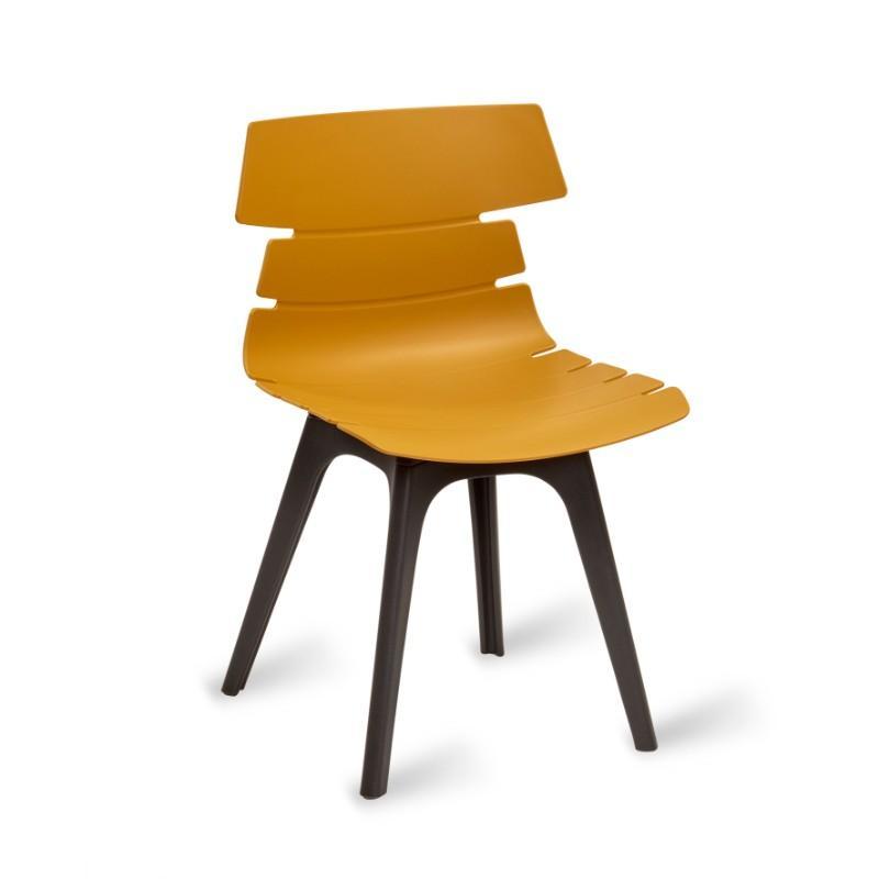 dining Chair Black Strata 4 Legged Poly Side Chair Black