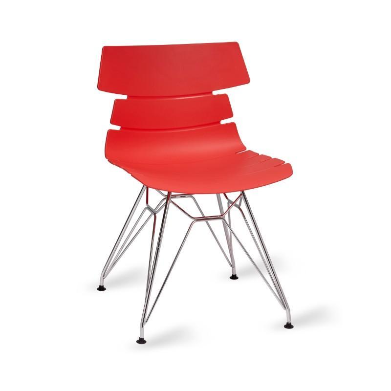 dining Chair Chrome Strata Side Chair with Wire Frame Chrome