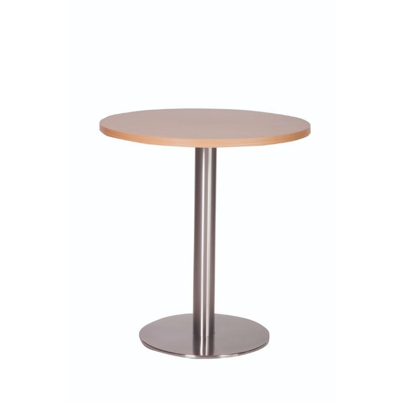 Dining Table Beech Carafe Round Stainless Steel Base Dining Table Beech