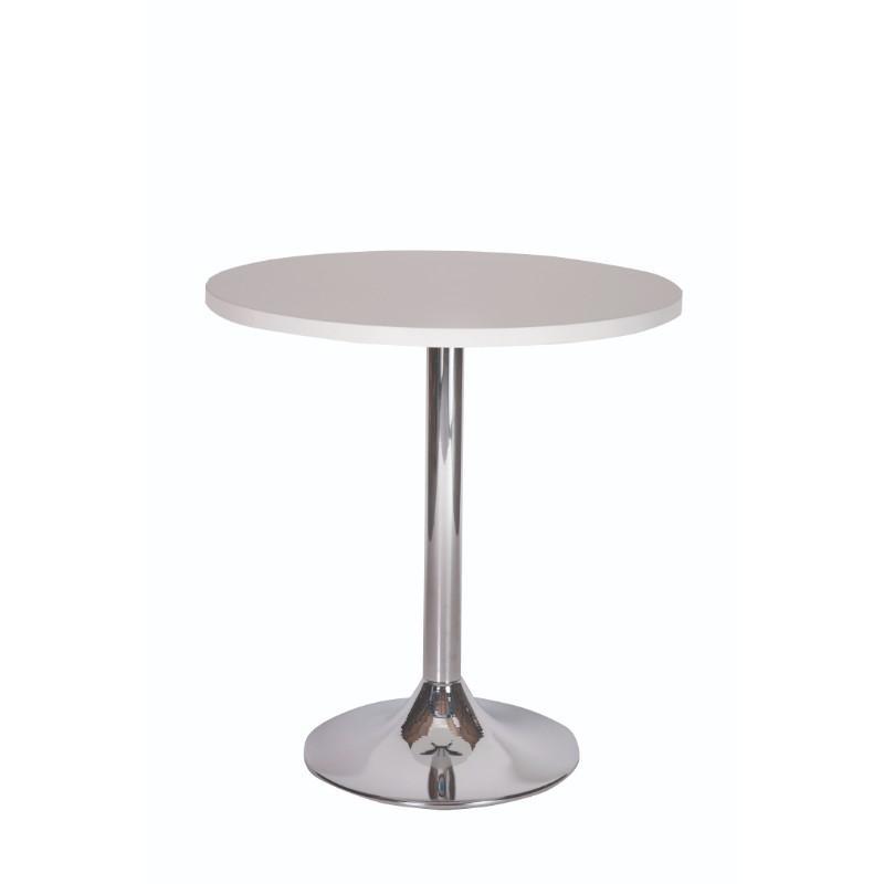 Dining Table Palma Round Chrome Pedestal Base Dining Table