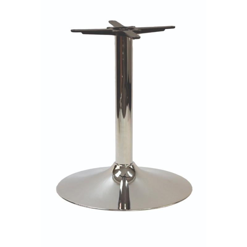 Dining Table Palma Round Chrome Pedestal Base Dining Table