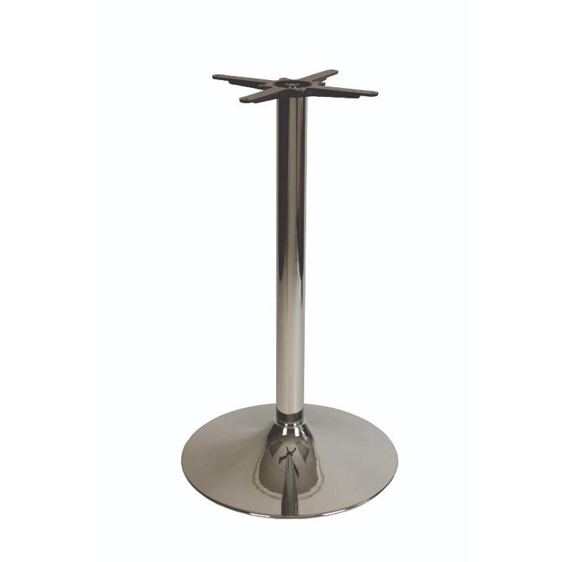 Dining Table Palma Round Chrome Pedestal Base Poseur Table