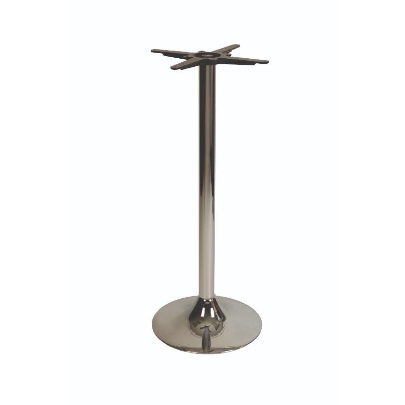 Dining Table Palma Round Chrome Pedestal Base Poseur Table