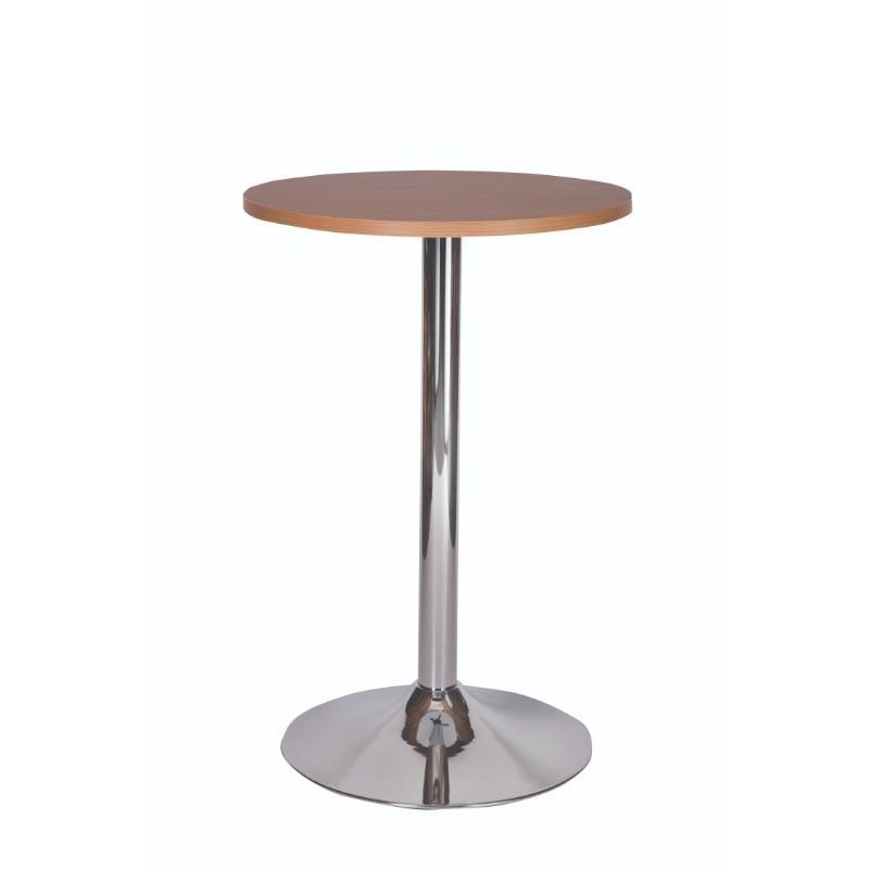 Dining Table Palma Round Chrome Pedestal Base Poseur Table