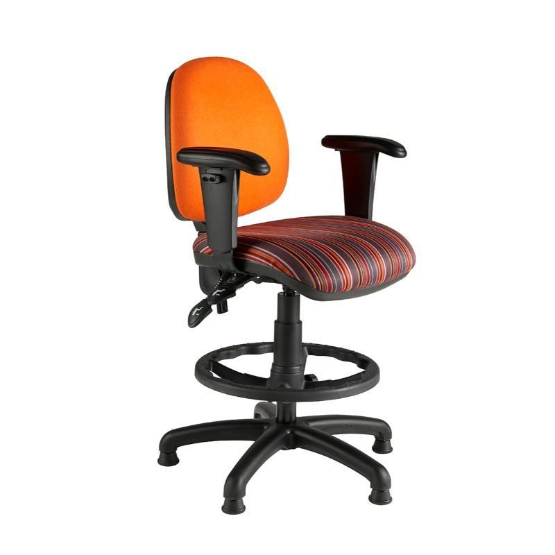 Draughtsman Chair Adjustable Arms / Standard / Black Abingdon Medium Back Draughtsman Chair Adjustable Arms / Standard / Black