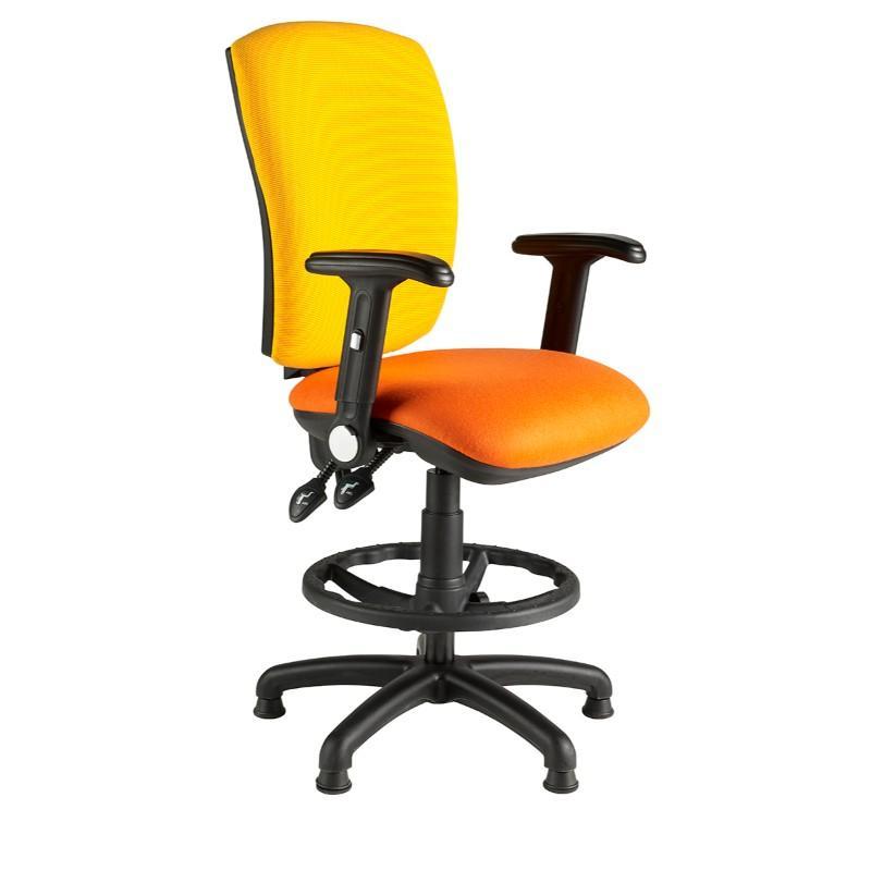 Draughtsman Chair Folding Arms / Standard / Black Hurley Squared Back Draughtsman Chair Folding Arms / Standard / Black