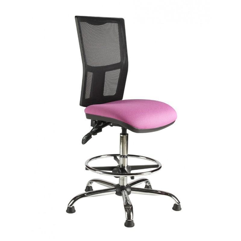 Draughtsman Chair No Arms / Standard / Chrome Clipper Mesh Back Draughtsman Chair No Arms / Standard / Chrome