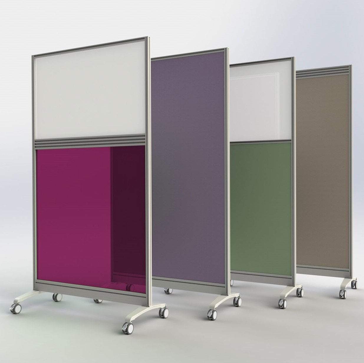 Floor Standing Screen w800 x h1500 mm Gamma Upholstered Mobile Screen w800 x h1500 mm