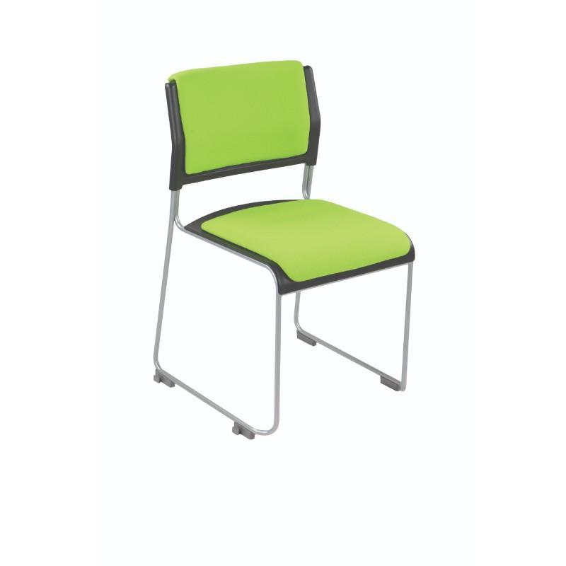 Meeting Chair Side Chair, Upholstered Seat &amp; Back Royston Sled Frame Chair
