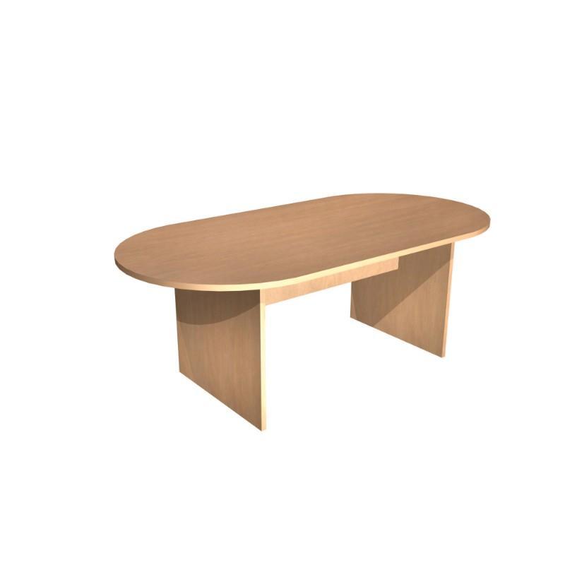 Alpine D-End Meeting Table With Panel Legs