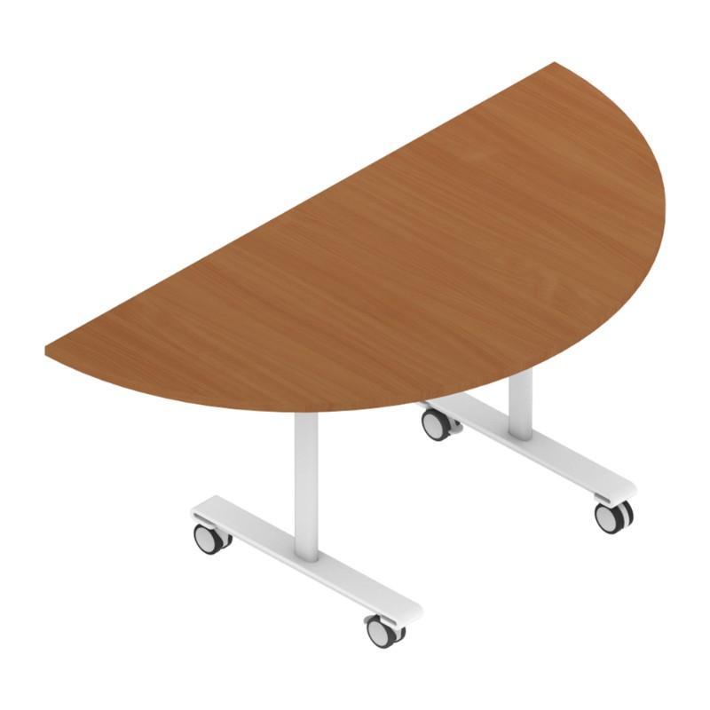 Meeting Table w1200 x d600 x h727 mm Colorado Semi Circular Tilt Top Tables w1200 x d600 x h727 mm