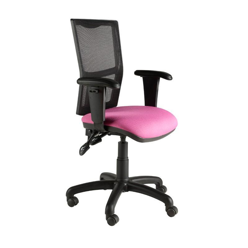 Operator Chair Adjustable Arms / Standard / Black Clipper Mesh Back Operator Chair Adjustable Arms / Standard / Black