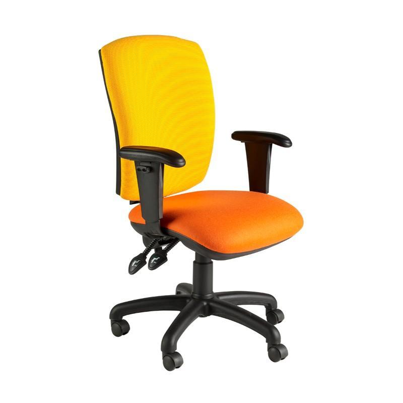 Operator Chair Adjustable Arms / Standard / Black Hurley Squared Back Operator Chair Adjustable Arms / Standard / Black