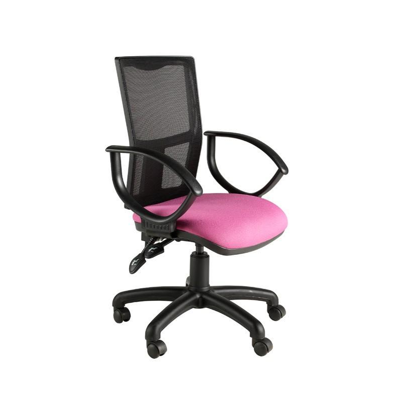 Operator Chair Fixed Arms / Standard / Black Clipper Mesh Back Operator Chair Fixed Arms / Standard / Black