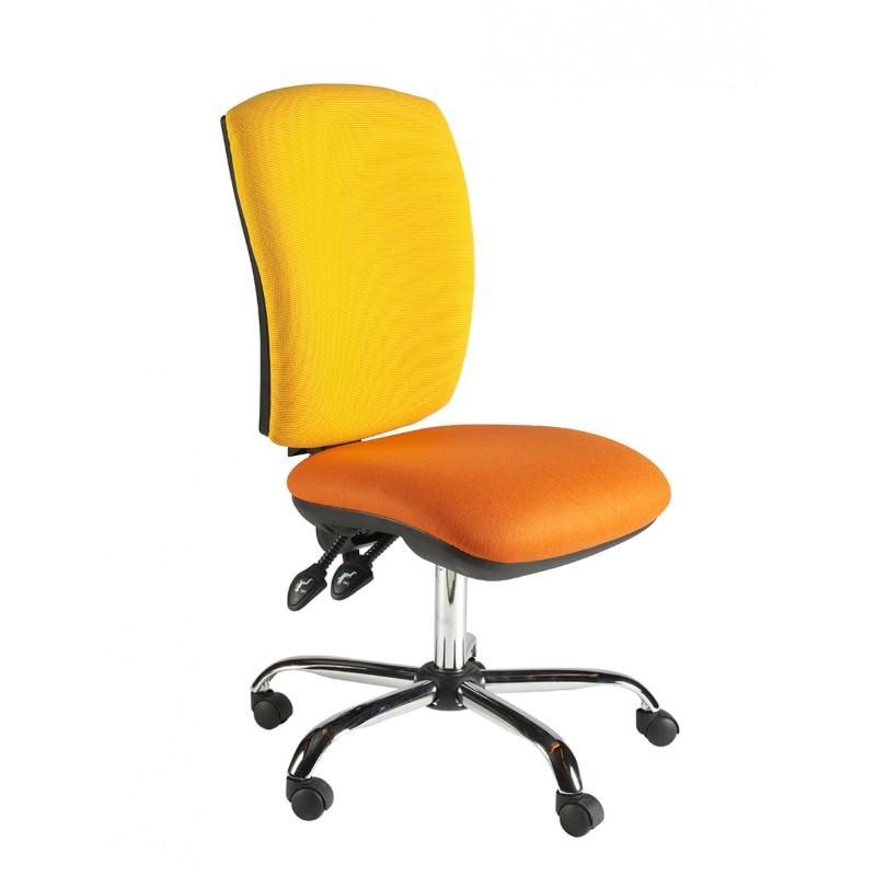 Operator Chair No Arms / Standard / Chrome Hurley Squared Back Operator Chair No Arms / Standard / Chrome