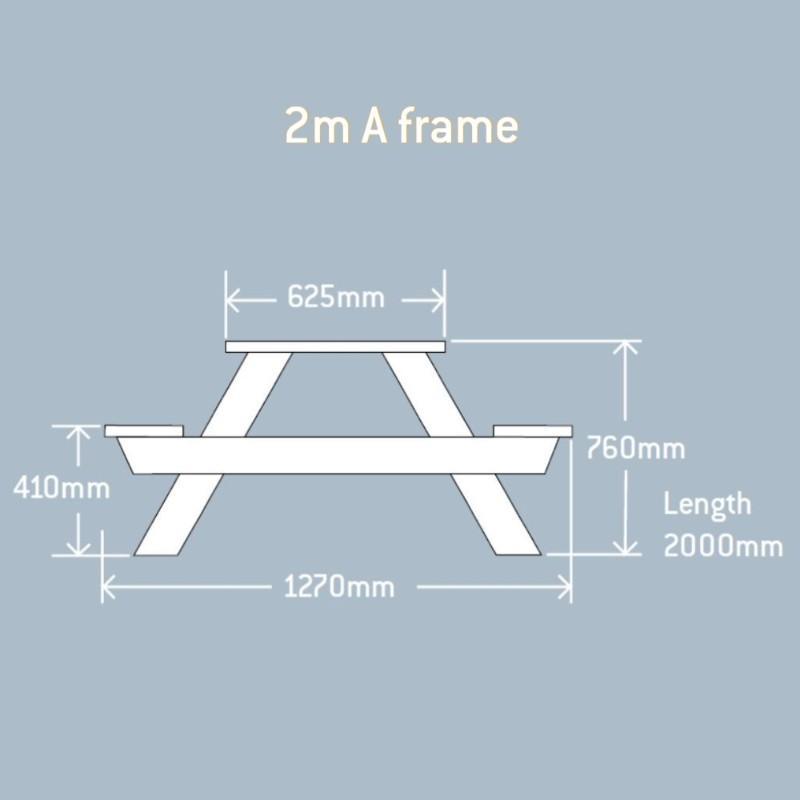 outdoor tables &amp; benches 8 Seater A-Frame Table