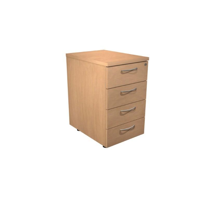 pedestal 4 Drawer / 600mm Alpine Heavy Duty Desk Height Pedestal 4 Drawer / 600mm