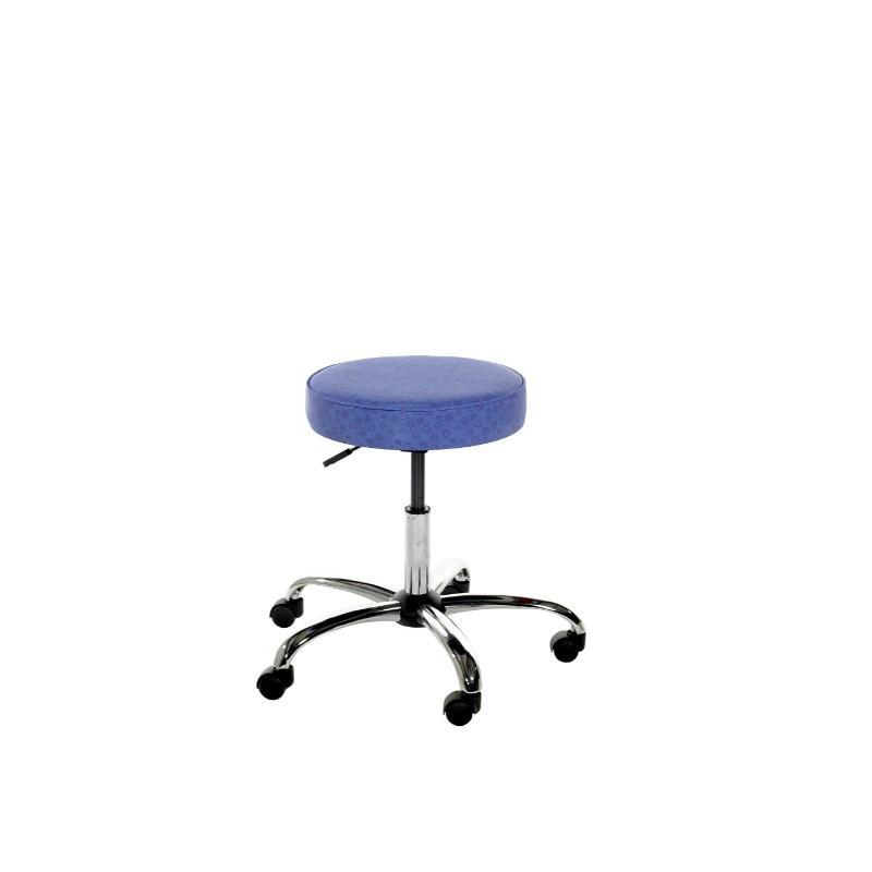 Stool Chrome Swivel Leyton Round IT Swivel Stool On Castors
