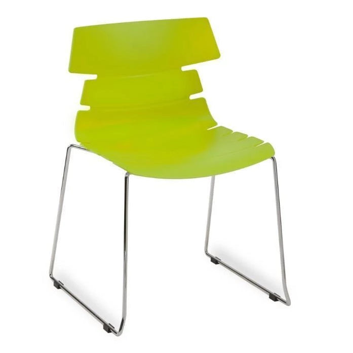  Strata Side Chair with Chrome 4 Skid Frame