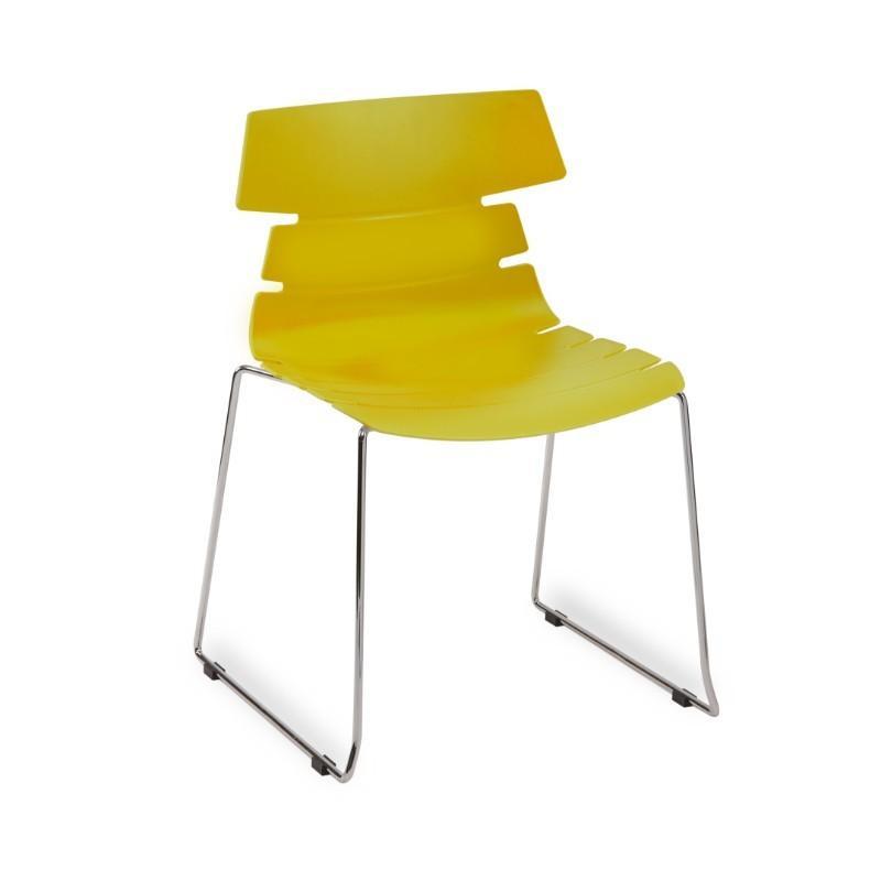  Strata Side Chair with Chrome 4 Skid Frame