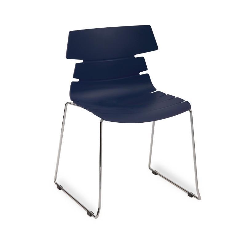 Strata Side Chair with Chrome Skid Frame