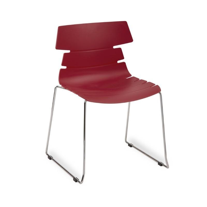  Strata Side Chair with Chrome 4 Skid Frame