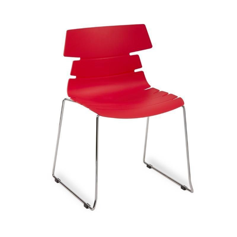  Strata Side Chair with Chrome 4 Skid Frame