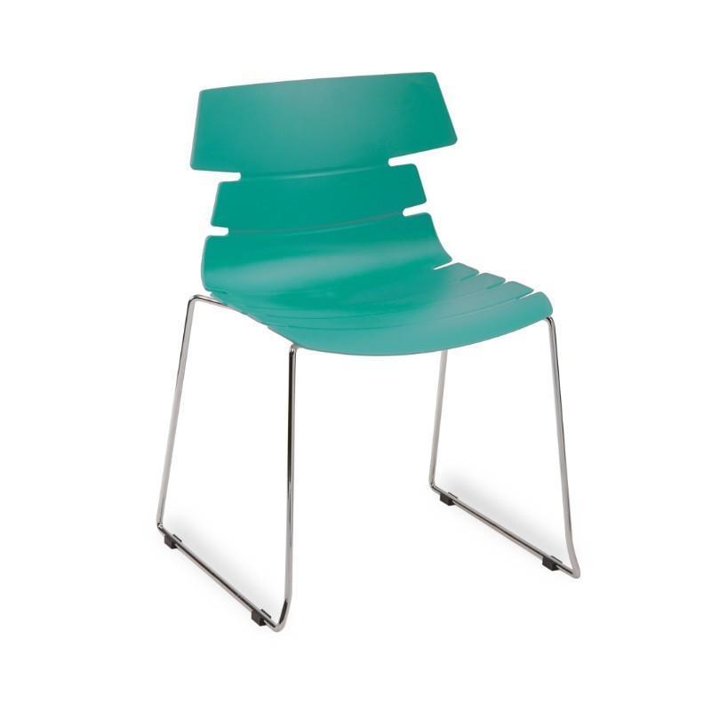 Strata Side Chair with Chrome Skid Frame