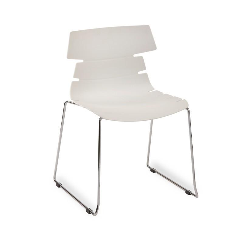  Strata Side Chair with Chrome 4 Skid Frame