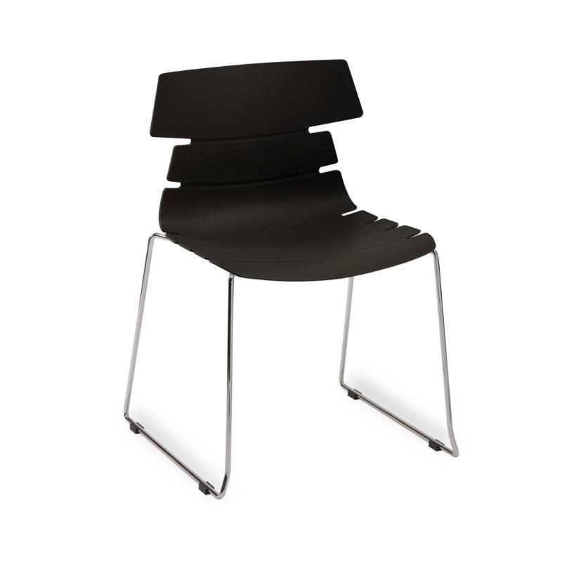  Strata Side Chair with Chrome 4 Skid Frame