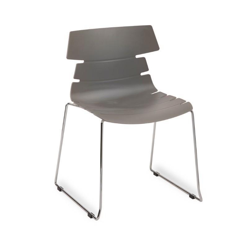  Strata Side Chair with Chrome 4 Skid Frame