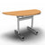 Table 1200 x 600 x 720mm / Semi Circular / Beech Synergy Flip Top Tables