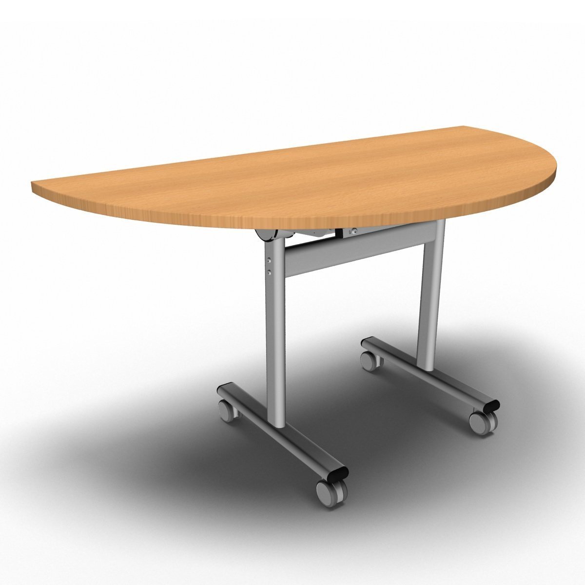 Table 1400 x 700 x 720mm / Semi Circular / Beech Synergy Flip Top Tables