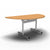 Table 1600 x 800 x 720mm / Semi Circular / Beech Synergy Flip Top Tables
