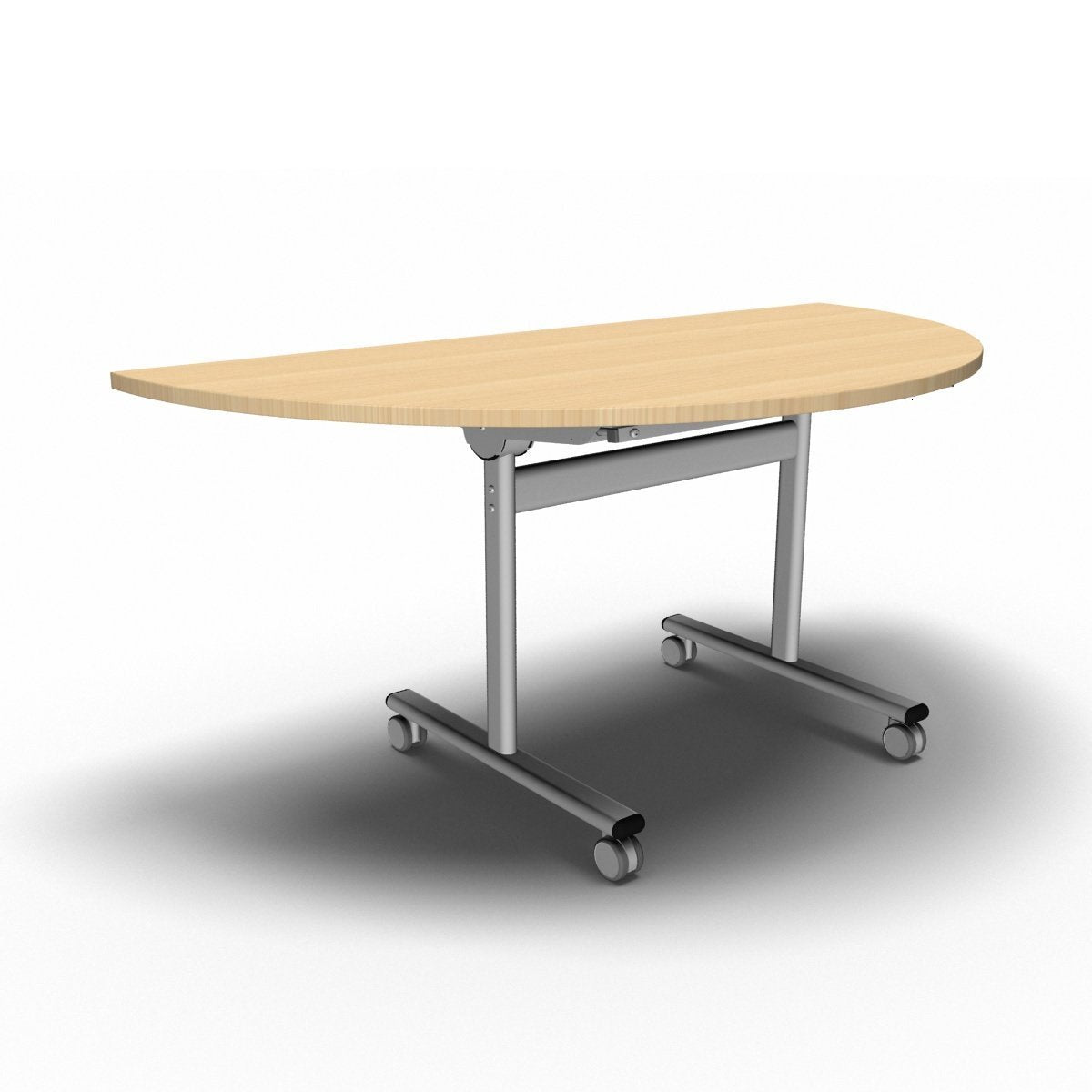 Table 1600 x 800 x 720mm / Semi Circular / Maple Synergy Flip Top Tables