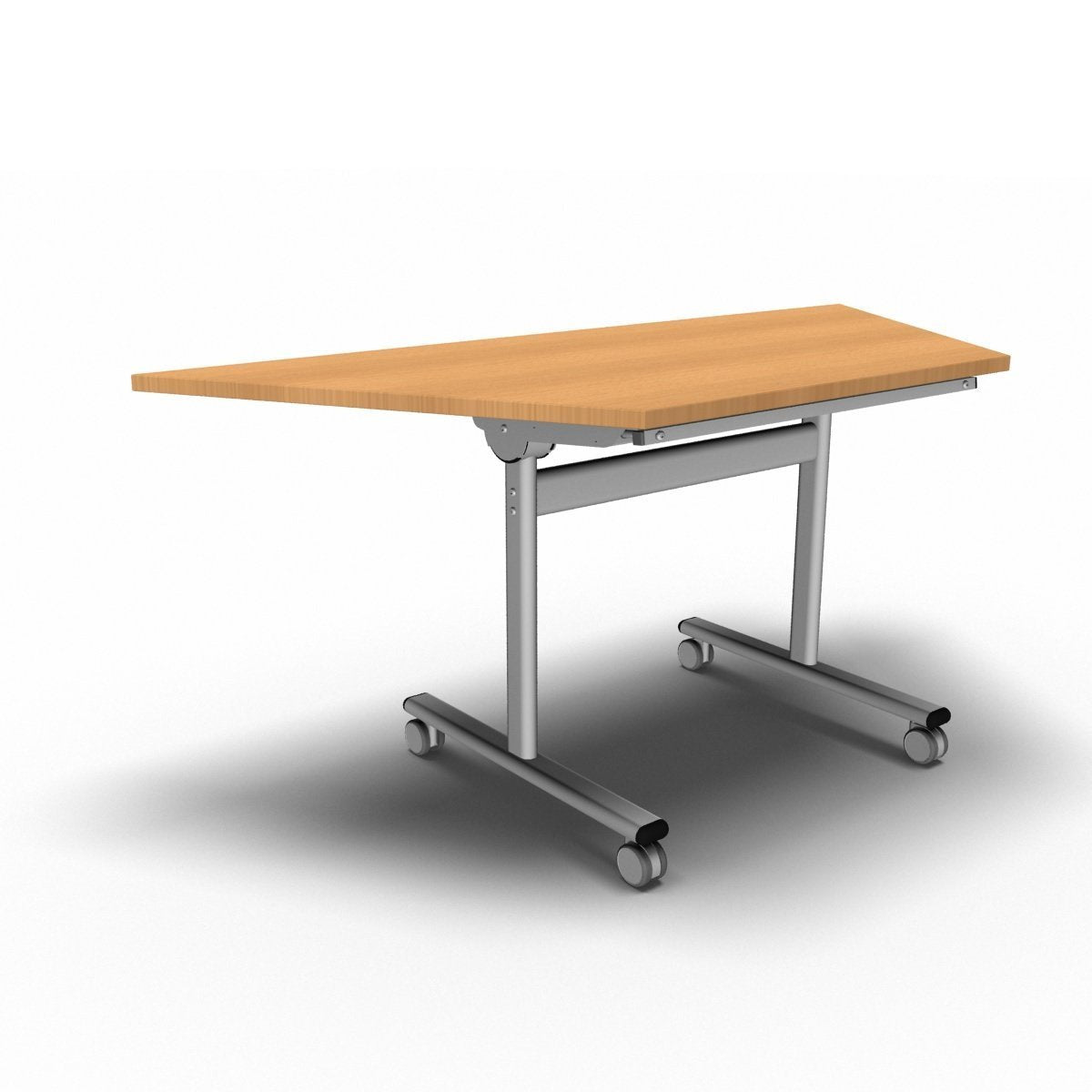 Table 1600 x 800 x 720mm / Trapezoidal / Beech Synergy Flip Top Tables