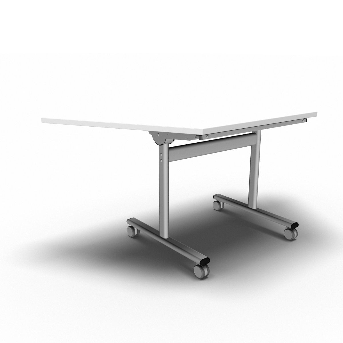 Table 1600 x 800 x 720mm / Trapezoidal / White Synergy Flip Top Tables