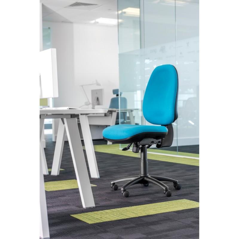 task chair Black Height Adjustable Arms / Black Nylon Spider Base / Standard Ergotek High Back Task Chair Black Height Adjustable Arms / Black Nylon Spider Base / Standard