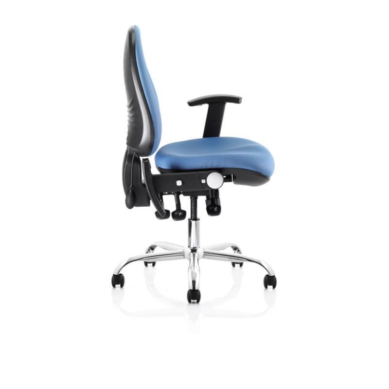 task chair Black Height Adjustable Arms / Black Nylon Spider Base / Standard Ergotek High Back Task Chair Black Height Adjustable Arms / Black Nylon Spider Base / Standard