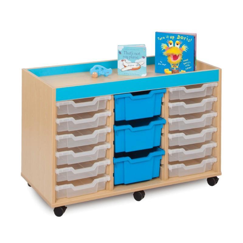 Tray Unit Candy Colours 18 Shallow Tray Unit