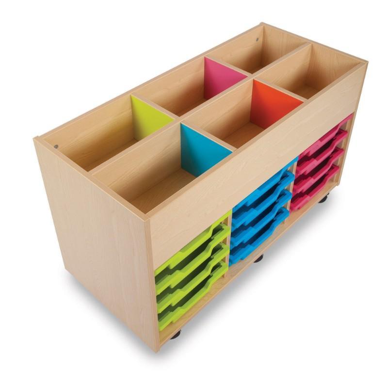 Tray Unit Candy Colours 6 Bay Kinderbox With Trays